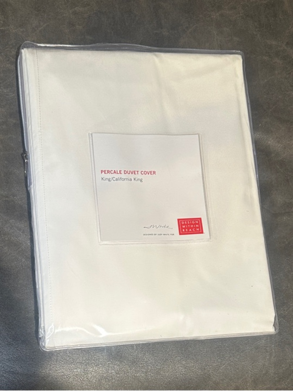 Design Within Reach White Percale Duvet Cover